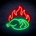 ADVPRO Chicken Shop Restaurant with Flame Ultra-Bright LED Neon Sign fnu0426 - Green & Red