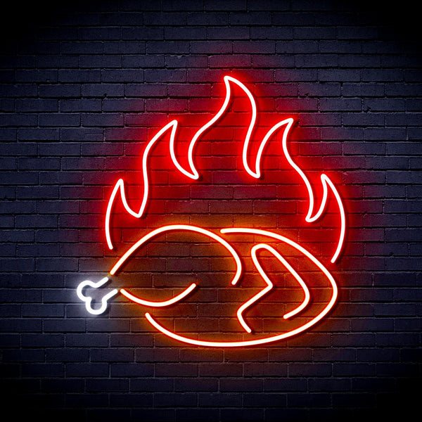 ADVPRO Chicken Shop Restaurant with Flame Ultra-Bright LED Neon Sign fnu0426 - Multi-Color 1