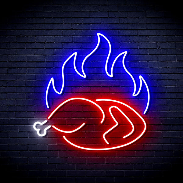 ADVPRO Chicken Shop Restaurant with Flame Ultra-Bright LED Neon Sign fnu0426 - Multi-Color 5