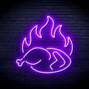 ADVPRO Chicken Shop Restaurant with Flame Ultra-Bright LED Neon Sign fnu0426 - Purple