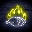 ADVPRO Chicken Shop Restaurant with Flame Ultra-Bright LED Neon Sign fnu0426 - White & Yellow