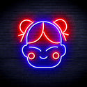ADVPRO Chinese New Year Child Girl Ultra-Bright LED Neon Sign fnu0429 - Blue & Red