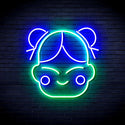 ADVPRO Chinese New Year Child Girl Ultra-Bright LED Neon Sign fnu0429 - Green & Blue