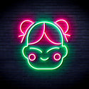 ADVPRO Chinese New Year Child Girl Ultra-Bright LED Neon Sign fnu0429 - Green & Pink
