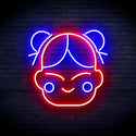 ADVPRO Chinese New Year Child Girl Ultra-Bright LED Neon Sign fnu0429 - Red & Blue