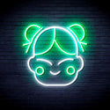 ADVPRO Chinese New Year Child Girl Ultra-Bright LED Neon Sign fnu0429 - White & Green