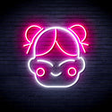 ADVPRO Chinese New Year Child Girl Ultra-Bright LED Neon Sign fnu0429 - White & Pink