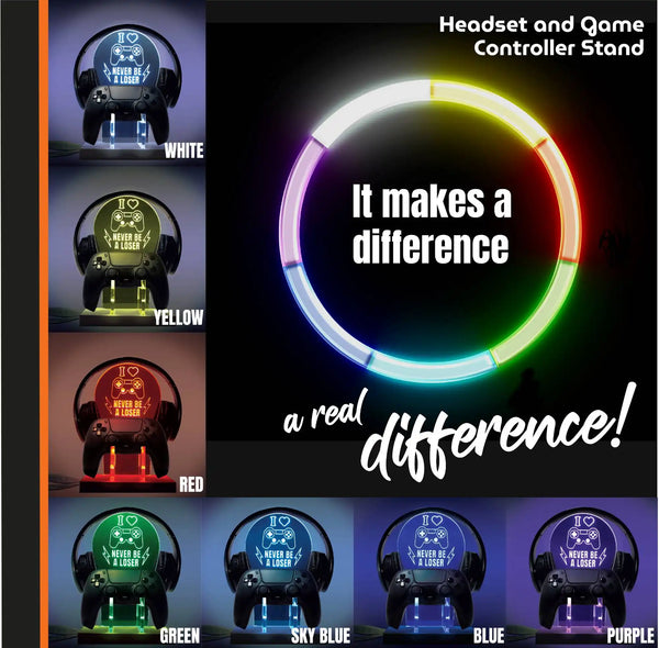 ADVPRO Skull Head with Flower Gamer LED neon stand hgA-j0018 - 7 Color
