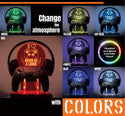 ADVPRO Hardcore Gamer with Skull Head Gamer LED neon stand hgA-j0051 - Color