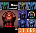 ADVPRO Win Word Inside The Light Bulb Gamer LED neon stand hgA-j0042 - Color