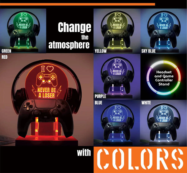 ADVPRO Win Word Inside The Light Bulb Gamer LED neon stand hgA-j0042 - Color