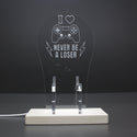 ADVPRO I Love Game, Never Be a Loser Gamer LED neon stand hgA-j0001