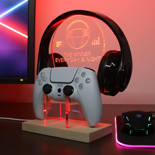 ADVPRO The Winner Every Day and Night Gamer LED neon stand hgA-j0003 - Red