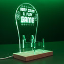 ADVPRO Keep Calm and Play Game Gamer LED neon stand hgA-j0004 - Green