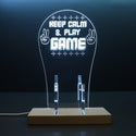 ADVPRO Keep Calm and Play Game Gamer LED neon stand hgA-j0004 - White