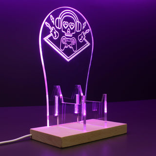 ADVPRO Skull Head Play Game Gamer LED neon stand hgA-j0006 - Purple