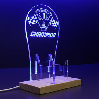 ADVPRO Be the First Champion Gamer LED neon stand hgA-j0007 - Blue