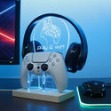 ADVPRO Play and Win with Game Controller Gamer LED neon stand hgA-j0009 - Sky Blue