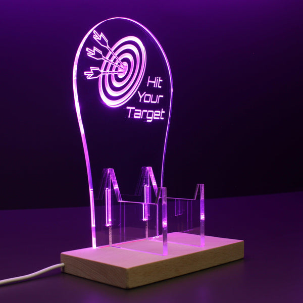 ADVPRO Hit Your Target Gamer LED neon stand hgA-j0010 - Purple