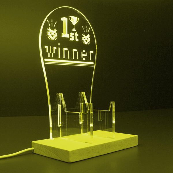 ADVPRO 1st Winner with Monster Icons Gamer LED neon stand hgA-j0011 - Yellow