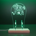 ADVPRO Japanese Lucky Doll with Flower Gamer LED neon stand hgA-j0013 - Green