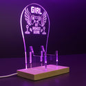 ADVPRO Girl - Hit Highest Score Gamer LED neon stand hgA-j0014 - Purple