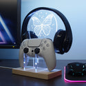 ADVPRO Beautiful Butterfly with Surrounding Stars Gamer LED neon stand hgA-j0015 - White