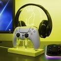 ADVPRO Cat with Flashing Line Gamer LED neon stand hgA-j0017 - Yellow