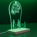 ADVPRO Skull Head with Flower Gamer LED neon stand hgA-j0018 - Green