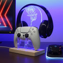 ADVPRO Beautiful Rose Gamer LED neon stand hgA-j0024 - Blue