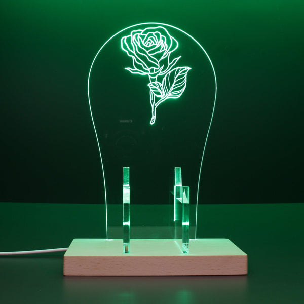 ADVPRO Beautiful Rose Gamer LED neon stand hgA-j0024 - Green