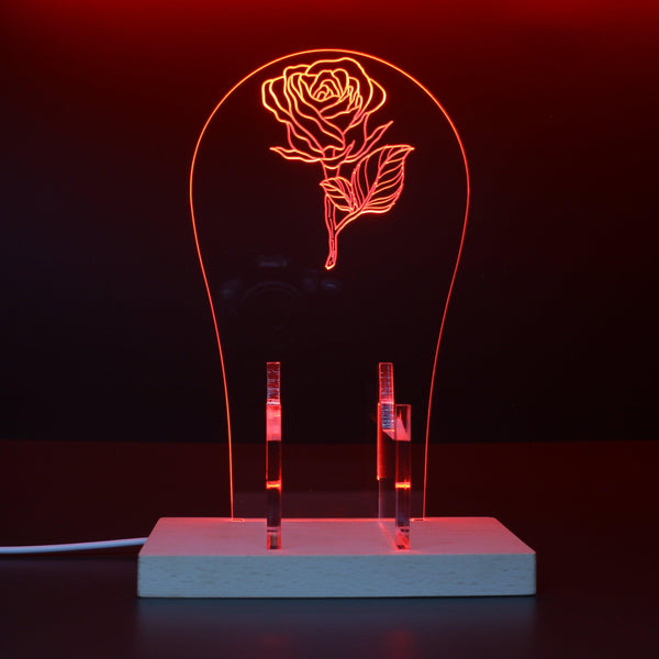 ADVPRO Beautiful Rose Gamer LED neon stand hgA-j0024 - Red
