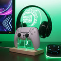 ADVPRO Hard Core Gamer with Circle Fire Gamer LED neon stand hgA-j0031 - Green