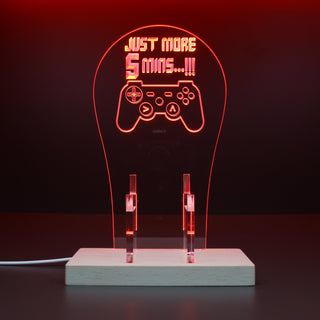 ADVPRO Just More 5 Mins! Gamer LED neon stand hgA-j0033 - Red