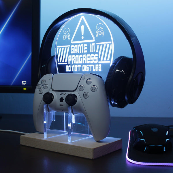 ADVPRO Game in Progress,  Do Not Disturb! Gamer LED neon stand hgA-j0034 - White