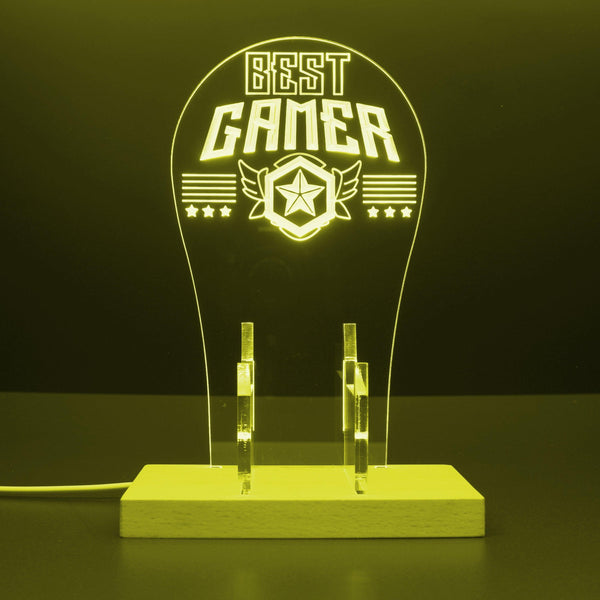 ADVPRO Best Game Badge Gamer LED neon stand hgA-j0036 - Yellow
