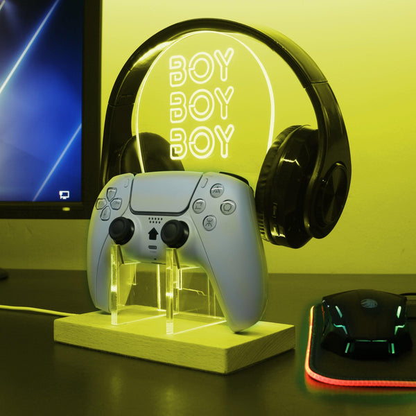 ADVPRO Boy Boy Boy Gamer LED neon stand hgA-j0037 - Yellow