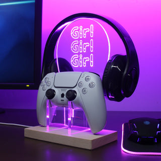 ADVPRO Girl Girl Girl Gamer LED neon stand hgA-j0038 - Purple