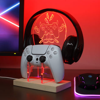 ADVPRO Game Controller Become Monster Gamer LED neon stand hgA-j0039 - Red