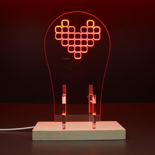 ADVPRO Digital Heart Gamer LED neon stand hgA-j0041 - Red