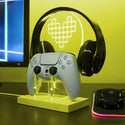 ADVPRO Digital Heart Gamer LED neon stand hgA-j0041 - Yellow