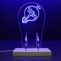 ADVPRO Win Word Inside The Light Bulb Gamer LED neon stand hgA-j0042 - Blue
