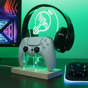ADVPRO Win Word Inside The Light Bulb Gamer LED neon stand hgA-j0042 - Green