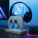 ADVPRO Win Word Inside The Light Bulb Gamer LED neon stand hgA-j0042 - Sky Blue