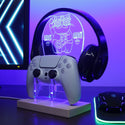 ADVPRO Win Win Cat Playing Game Gamer LED neon stand hgA-j0047 - Blue