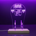 ADVPRO Win Win Cat Playing Game Gamer LED neon stand hgA-j0047 - Purple