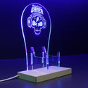 ADVPRO Hardcore Gamer with Skull Head Gamer LED neon stand hgA-j0051 - Blue