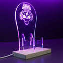 ADVPRO Hardcore Gamer with Skull Head Gamer LED neon stand hgA-j0051 - Purple