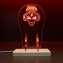 ADVPRO Hardcore Gamer with Skull Head Gamer LED neon stand hgA-j0051 - Red