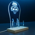 ADVPRO Hardcore Gamer with Skull Head Gamer LED neon stand hgA-j0051 - Sky Blue